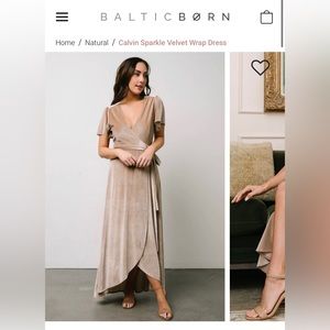 Baltic Born Calvin Sparkle Velvet Wrap Dress